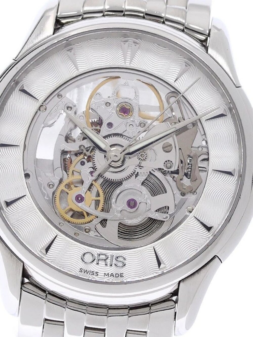 ORIS Artelier 7591 Date Silver / Skeleton Dial Automatic Men's Watch_963206